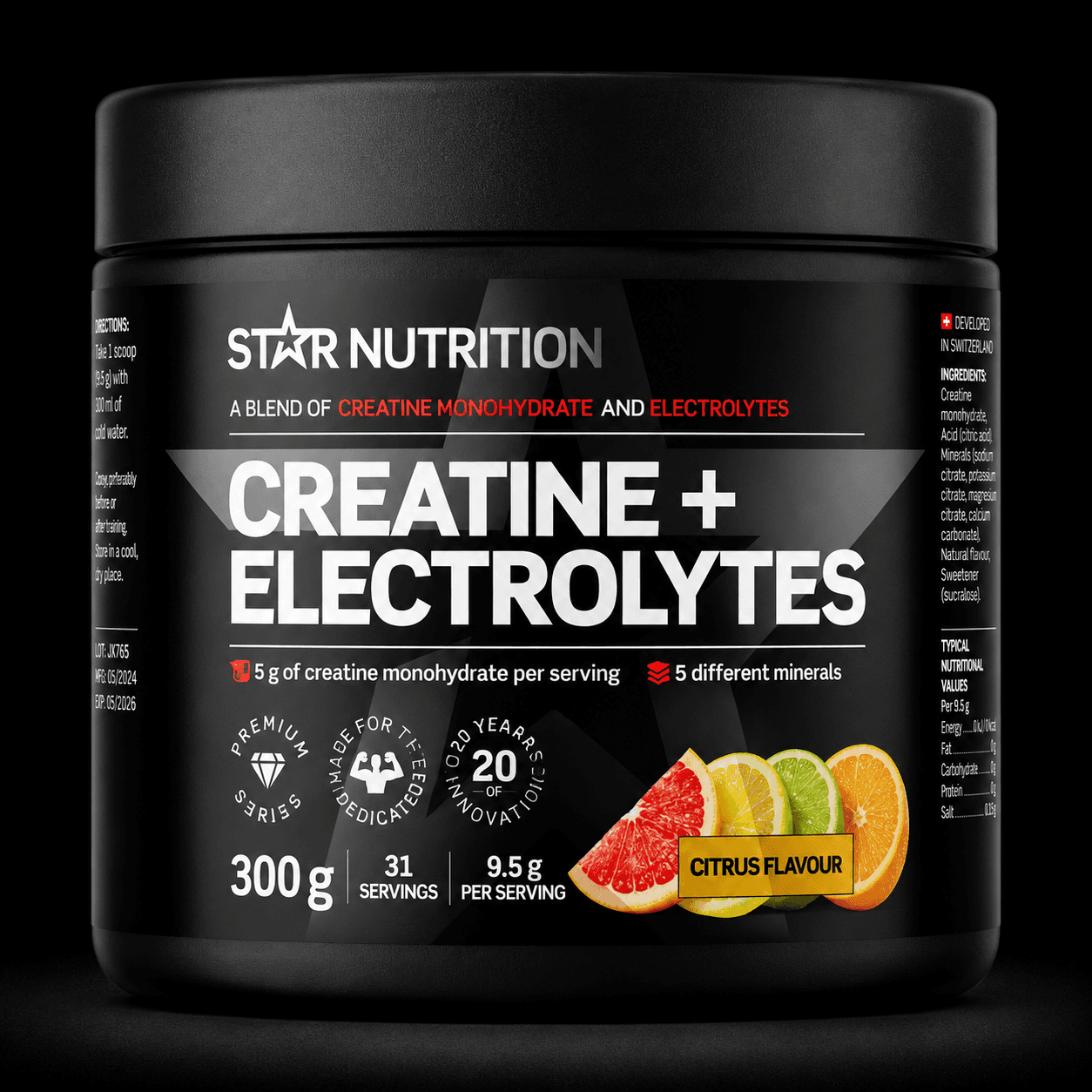 Creatine + Electrolytes 300 g Citrus