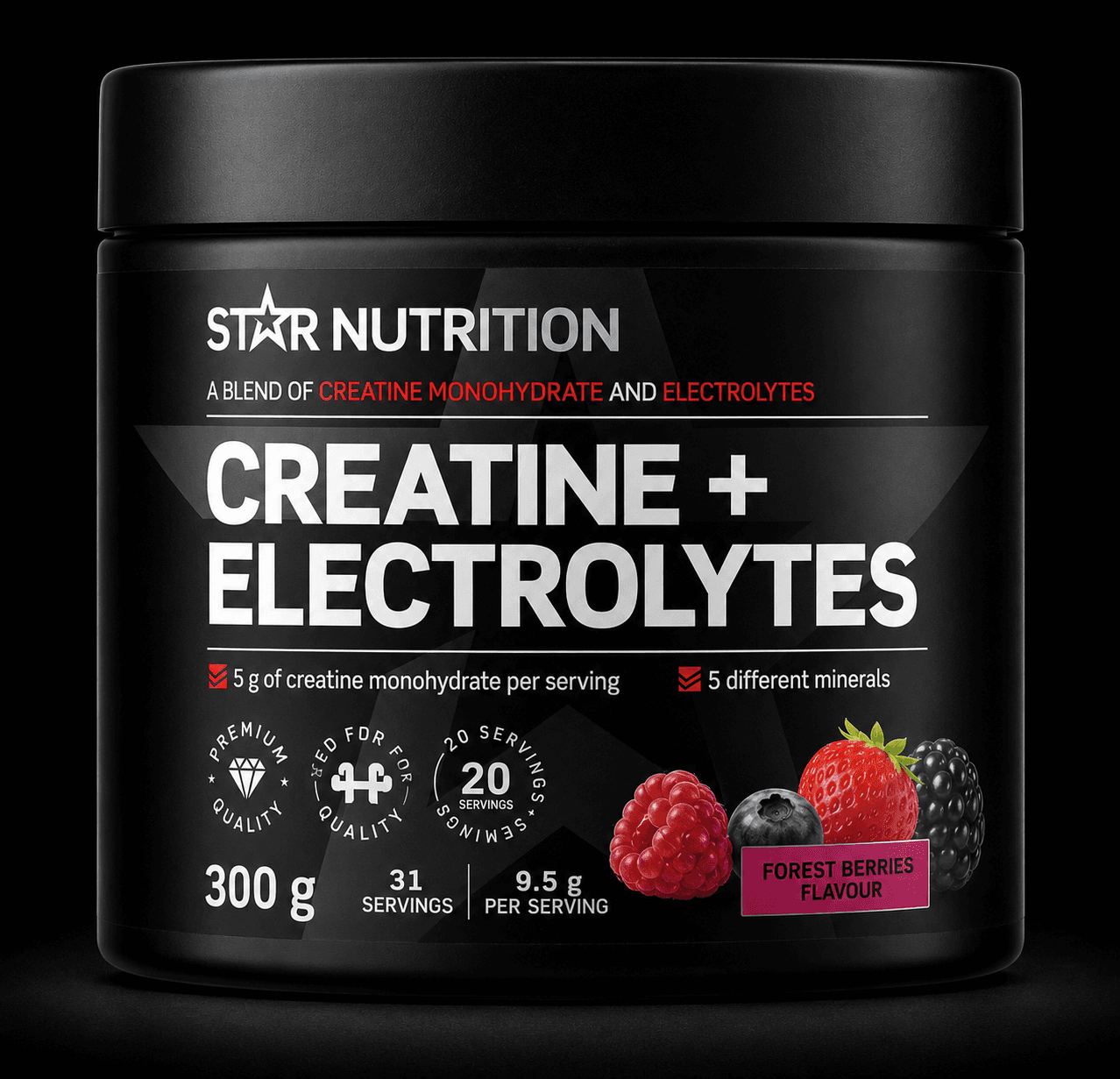 Creatine + Electrolytes 300 g Forest Berries