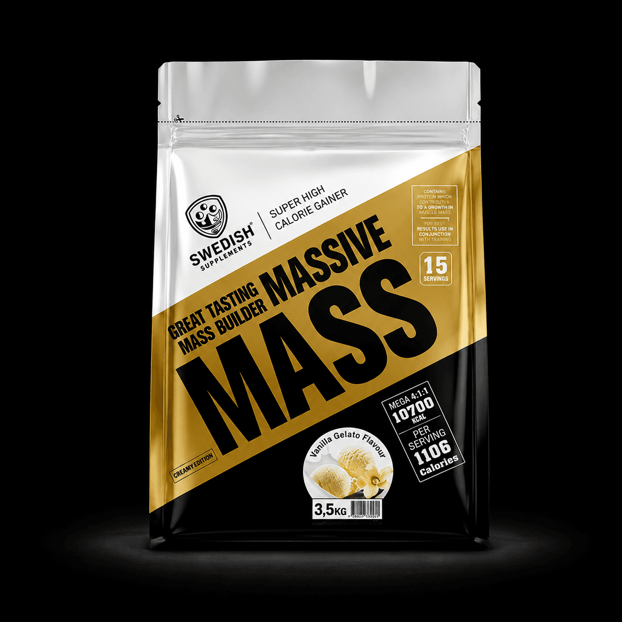 Swedish Supplements Massive Mass 3,5 kg – Vanilla Gelato