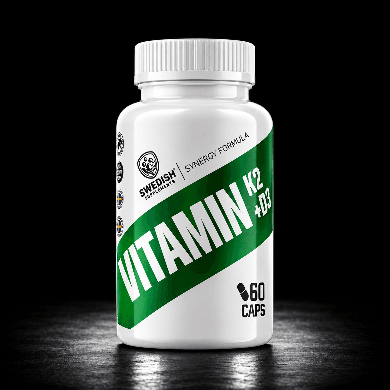 Swedish Supplements Vitamin K2 + D3 – 60 kapsler bilde 1
