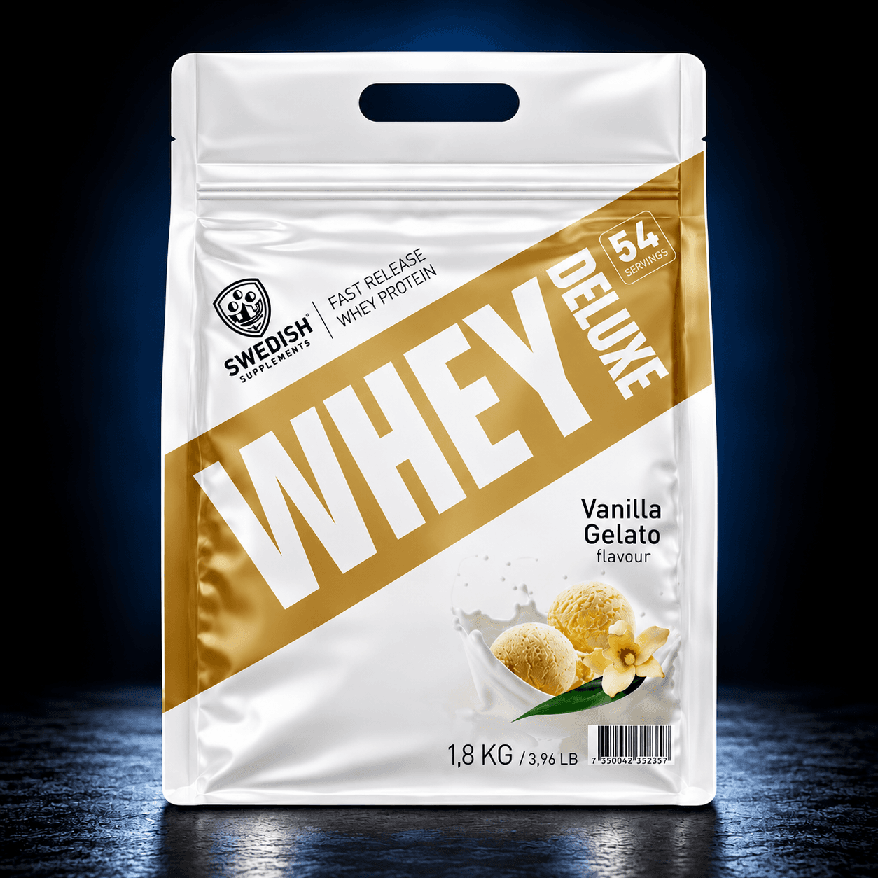 Swedish Supplements Whey Deluxe 1,8 kg – Vanilla Gelato bilde 1