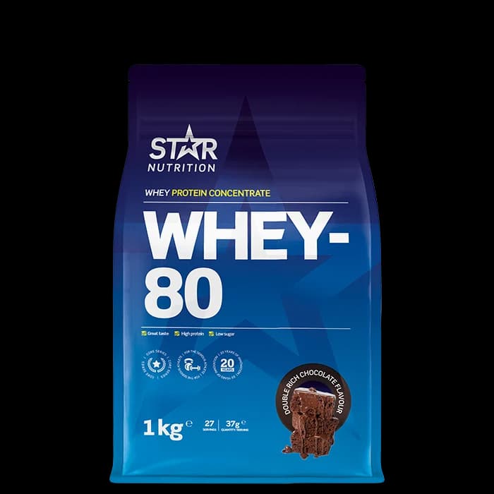 Whey-80 Myseprotein 1 kg Double Rich Chocolate